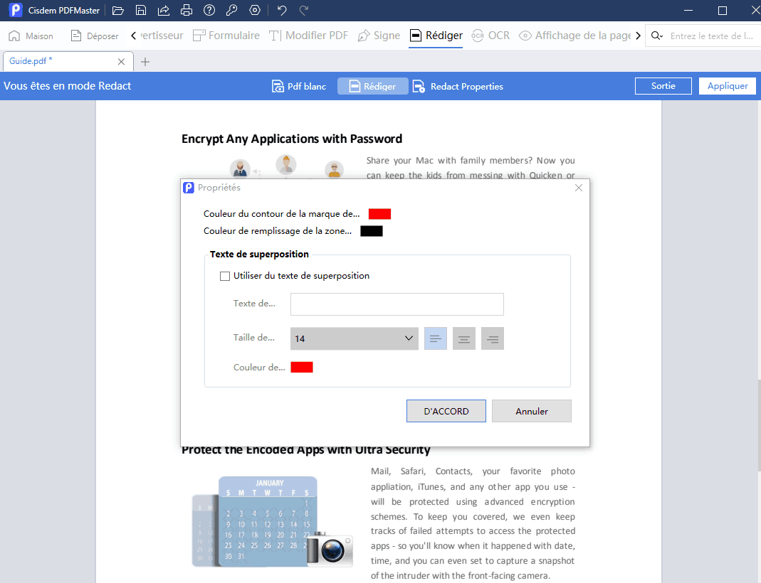 Biffer un pdf avec PDFMaster 04