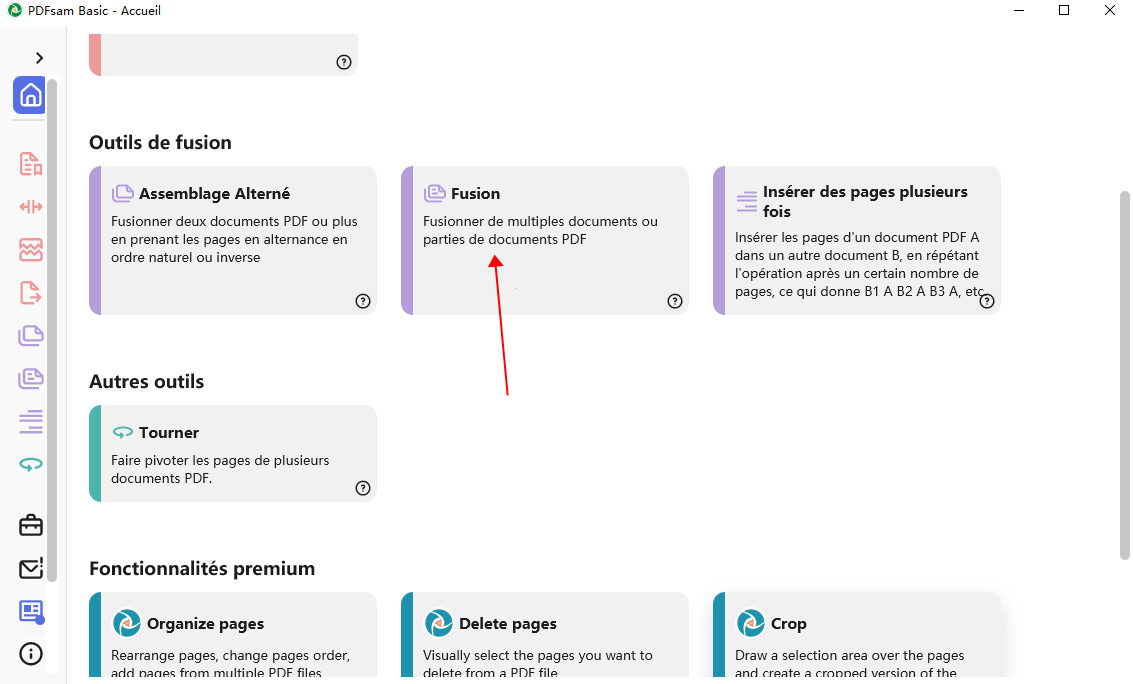 fusionner pdf PDFsam Basic 1