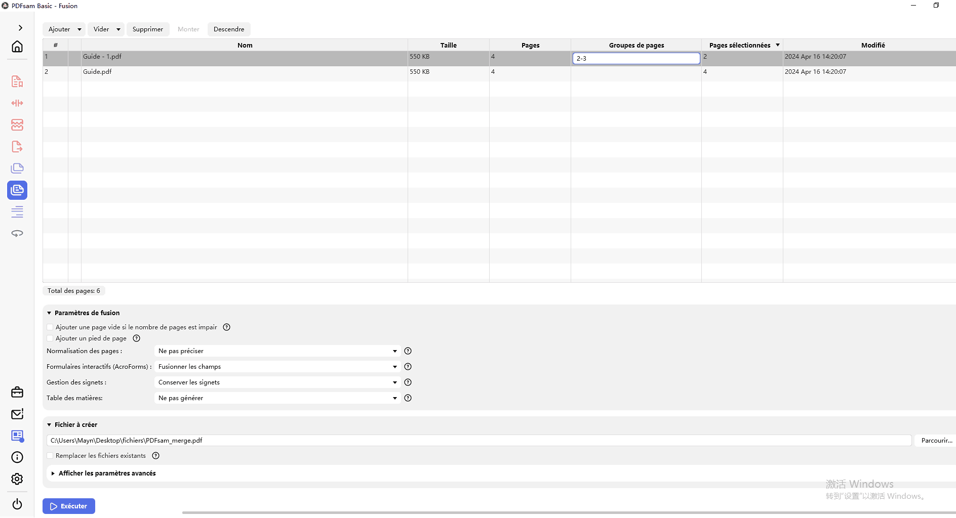 fusionner pdf PDFsam Basic 3