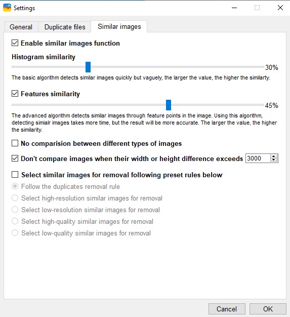Enable similar images function