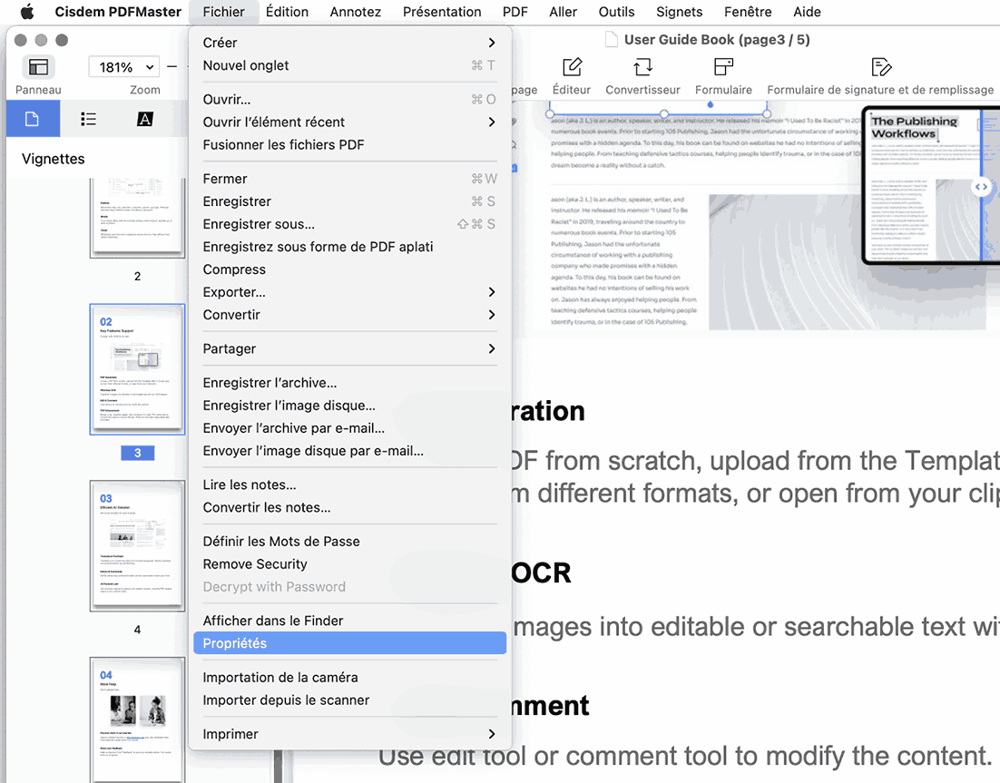 modifier métadonnées PDF Cisdem PDFMaster2