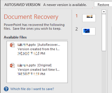 document recovery