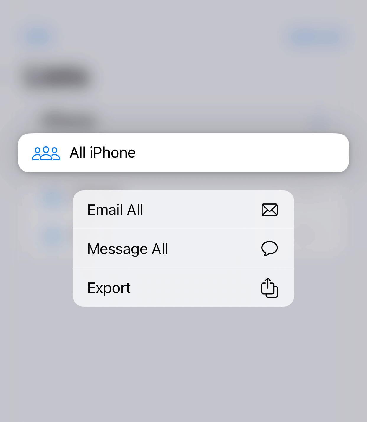 the Export option