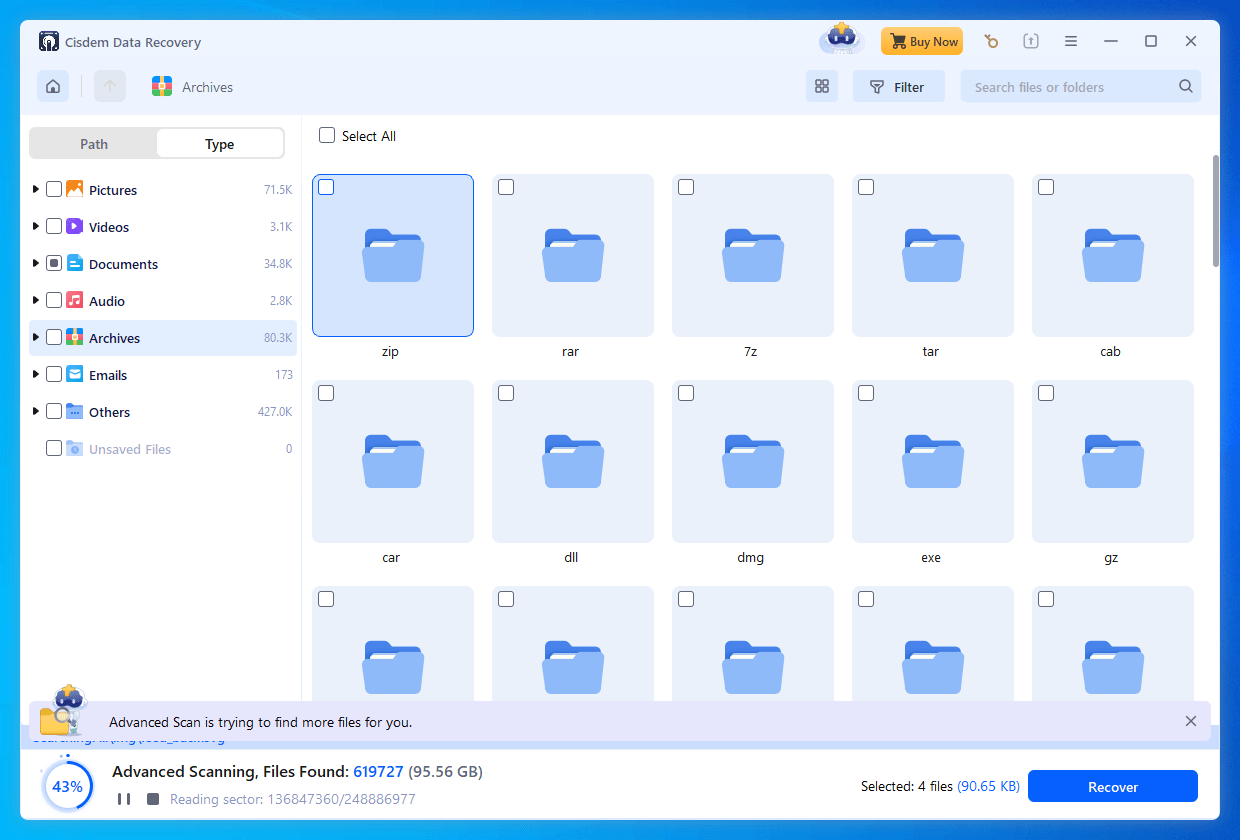 recover zip with cisdem 02