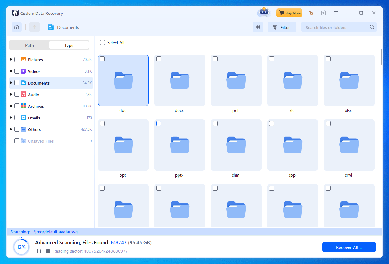 recover excel files with cisdem 02