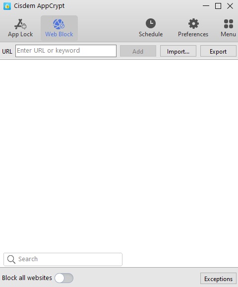 the Web Block tab