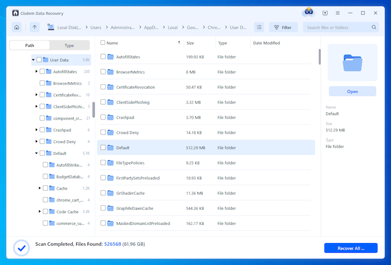recover chrome history 02