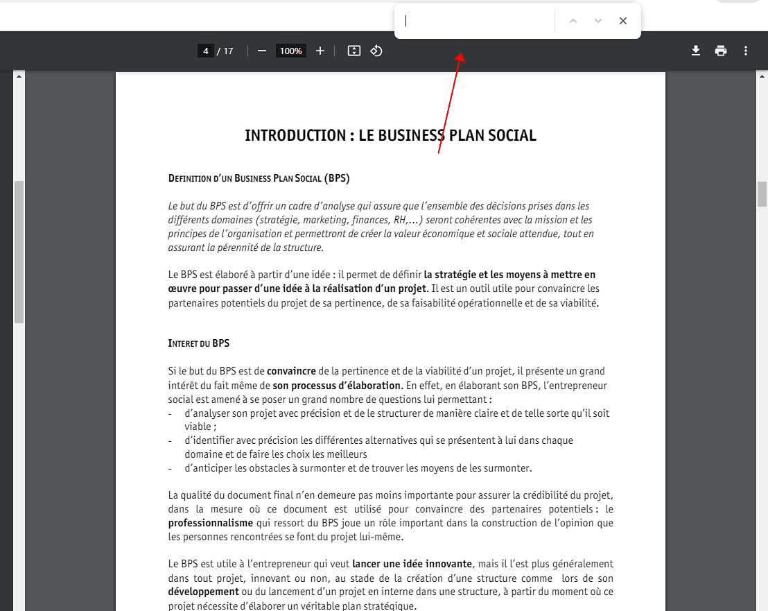 rechercher un mot dans un pdf avec raccourci clavier1