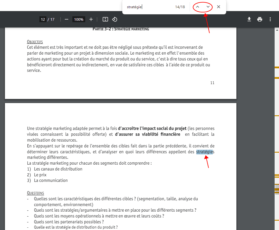 rechercher un mot dans un pdf avec raccourci clavier3