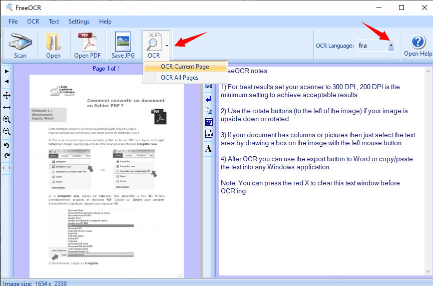 pdf scanné en pdf modifiable freeocr gratuitement 1