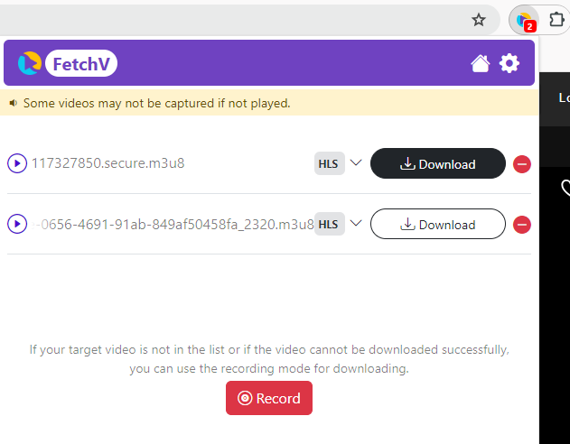 FetchV livestream downloader 