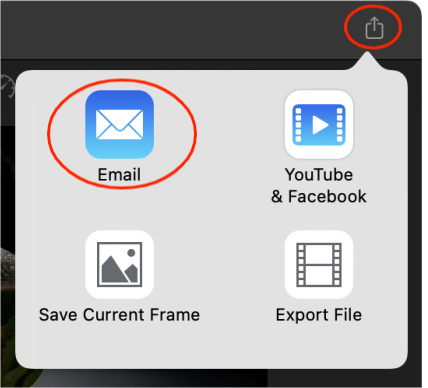 Share iMovie to Email