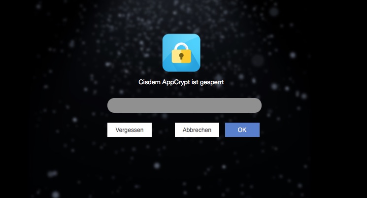ein Bildschirm, auf dem Sie nach dem Passwort gefragt werden