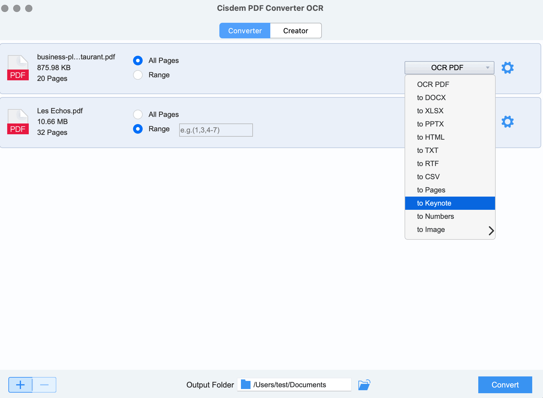 convertir pdf en keynote cisdem pdf ocr3