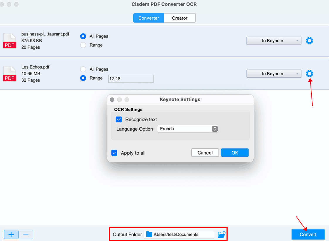 convertir pdf en keynote cisdem pdf ocr5