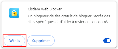 le bouton de détails