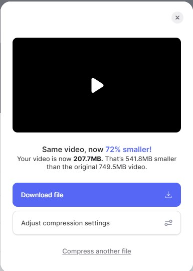 MP4 online compression complete