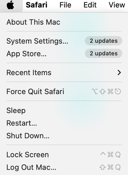 system settings