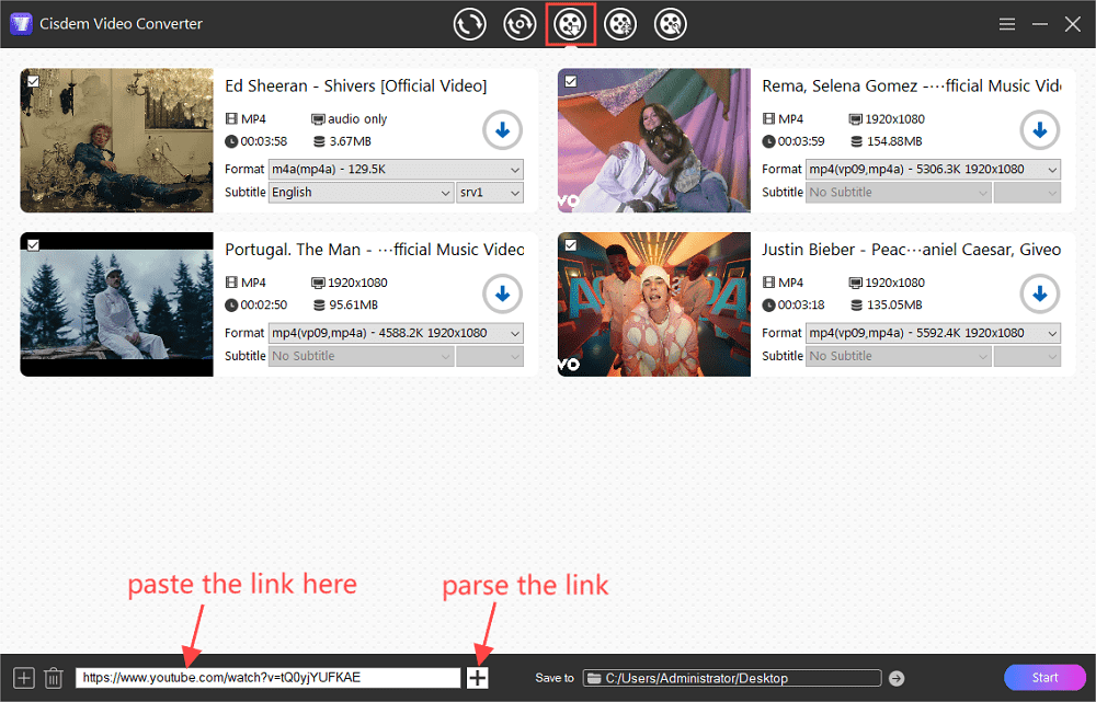 paste url