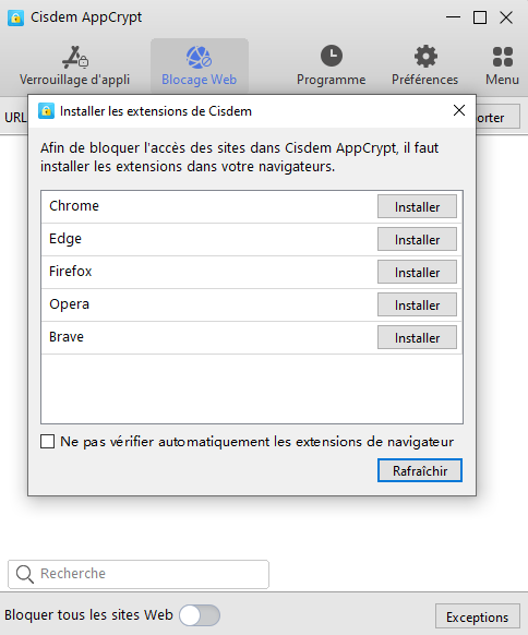 installer l'extension