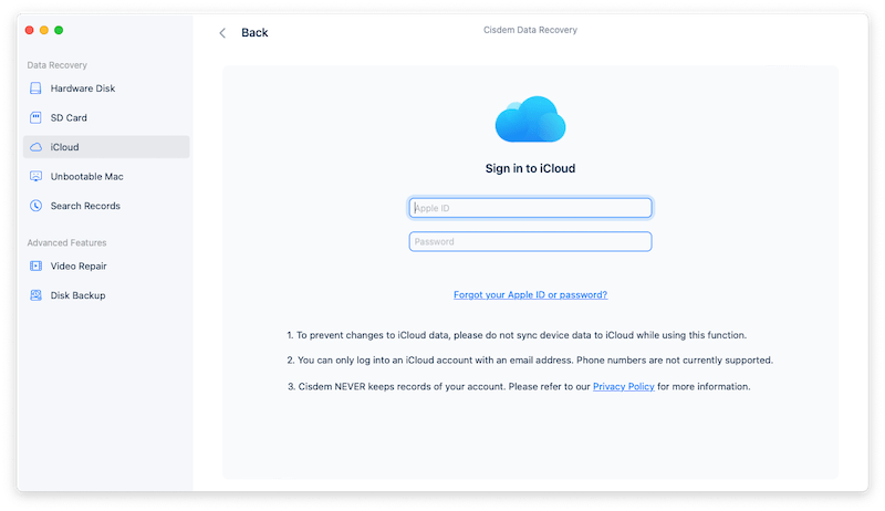 recover pages from icloud cisdem 02