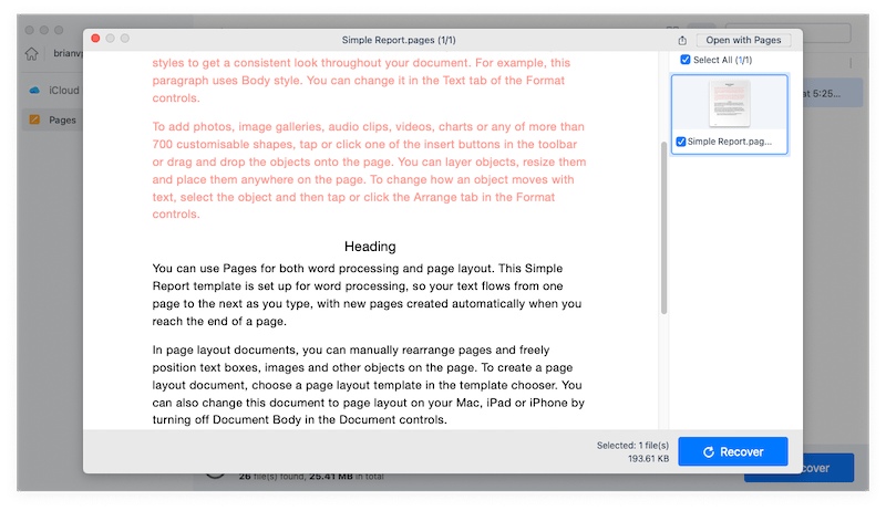 recover pages cisdem 10