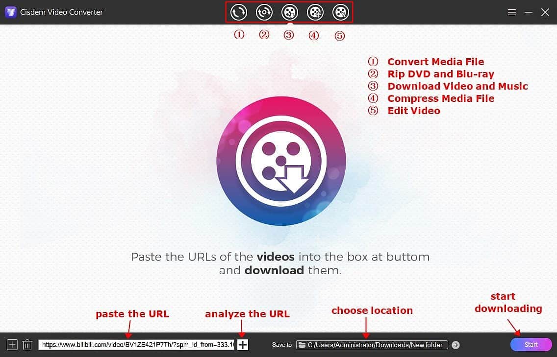 paste url to cisdem