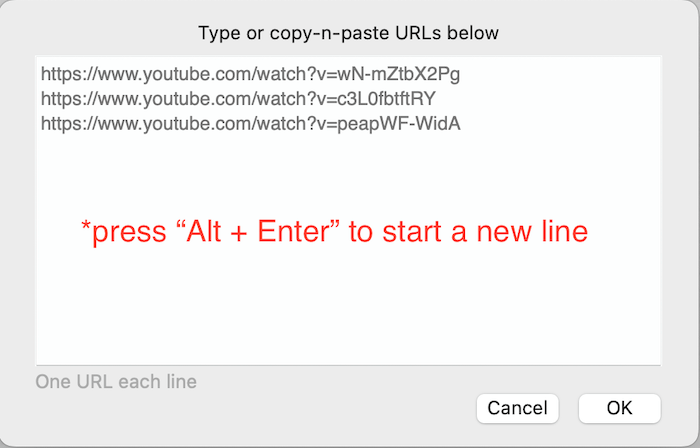 add multiple urls