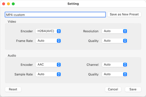 video parameters
