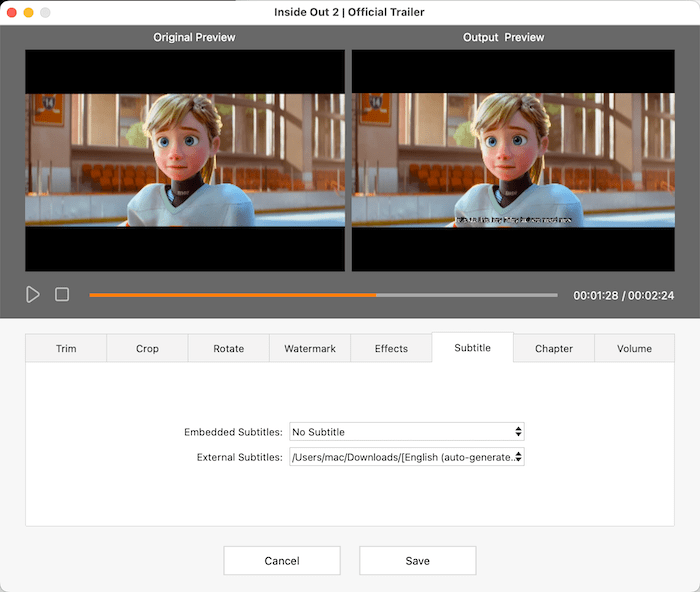 video converter add subtitles to mkv mac