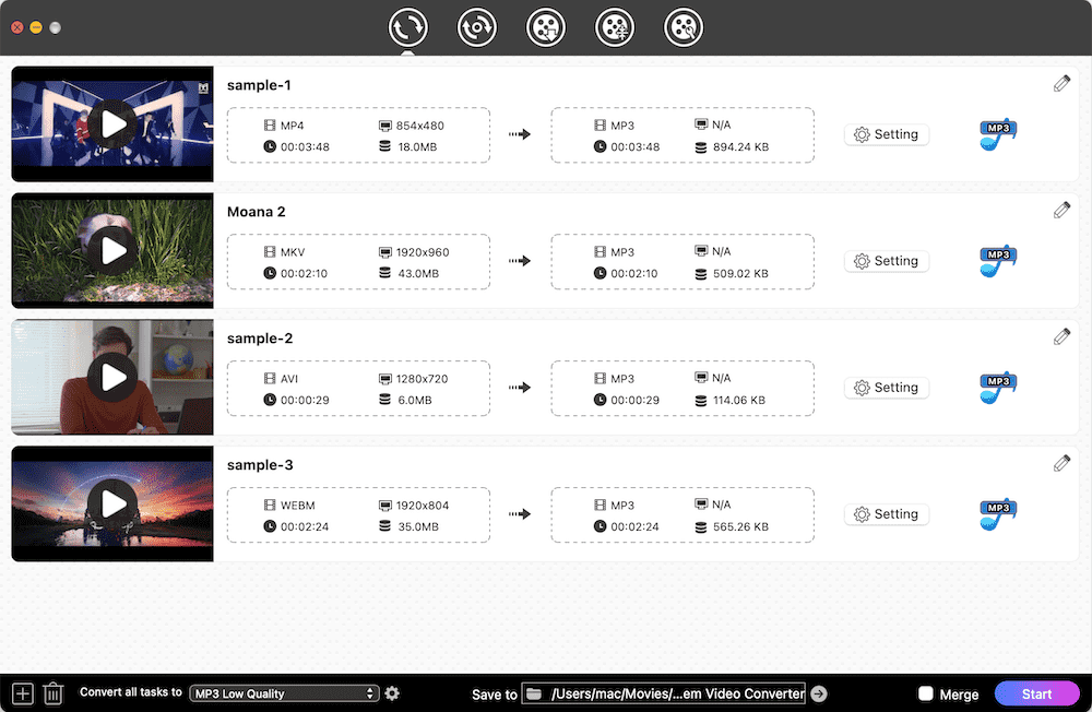 import video files
