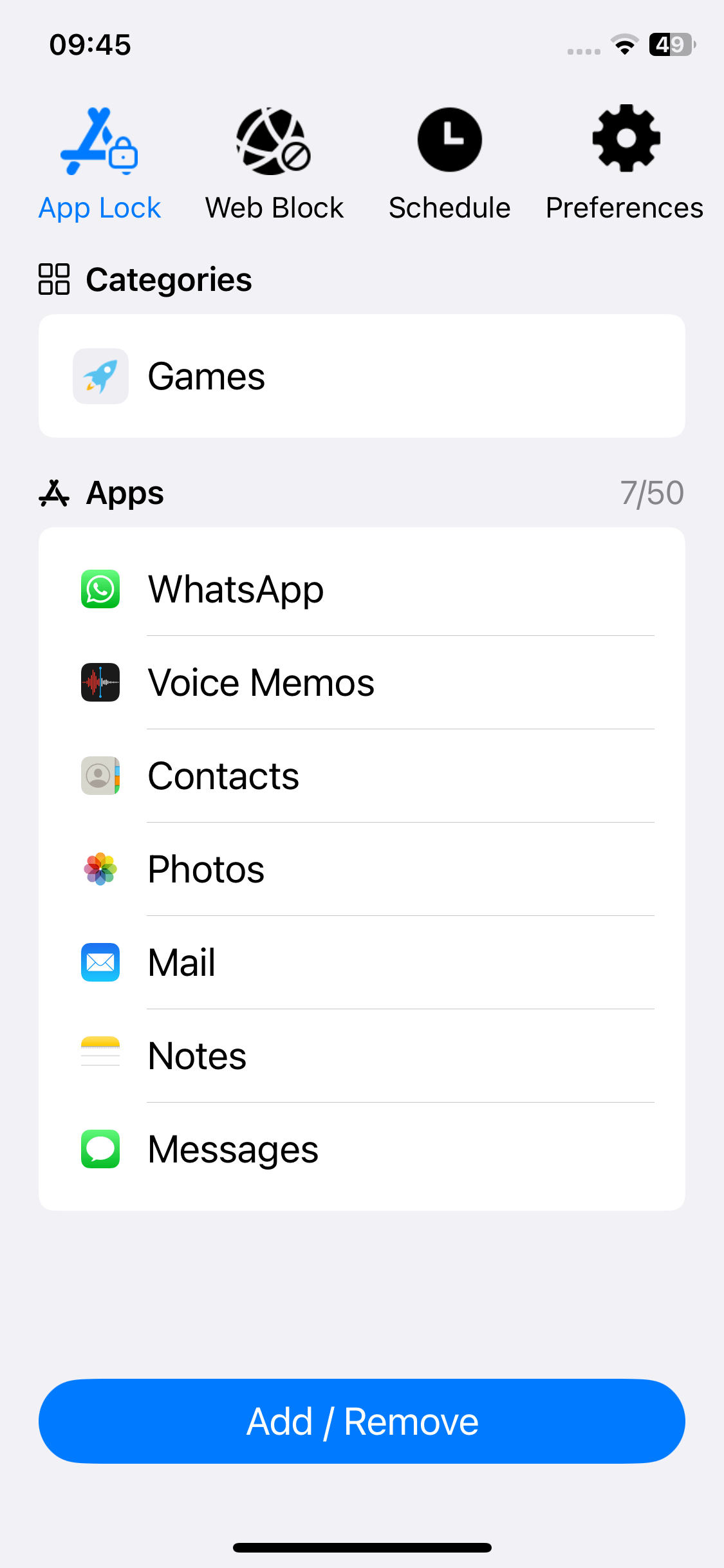 AppCrypt on iPhone