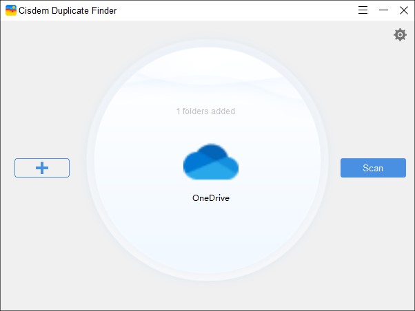 Cisdem Duplicate Finder interface show that OneDrive is added