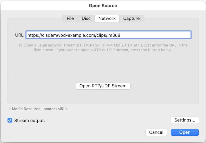download m3u8 with vlc on Mac