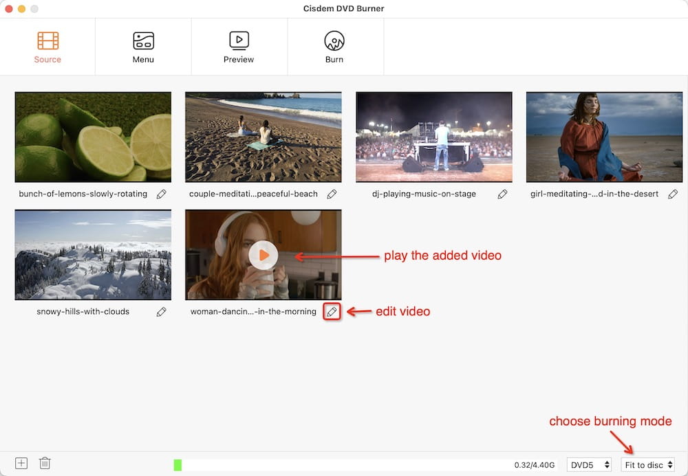 Burn MKV to DVD on Mac with DVD Burner 01