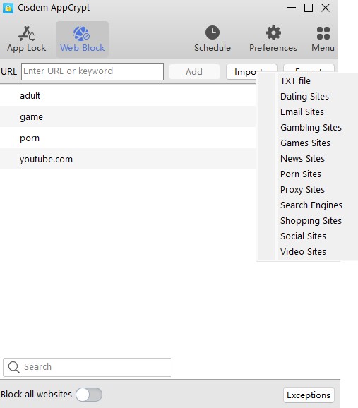 add keyword