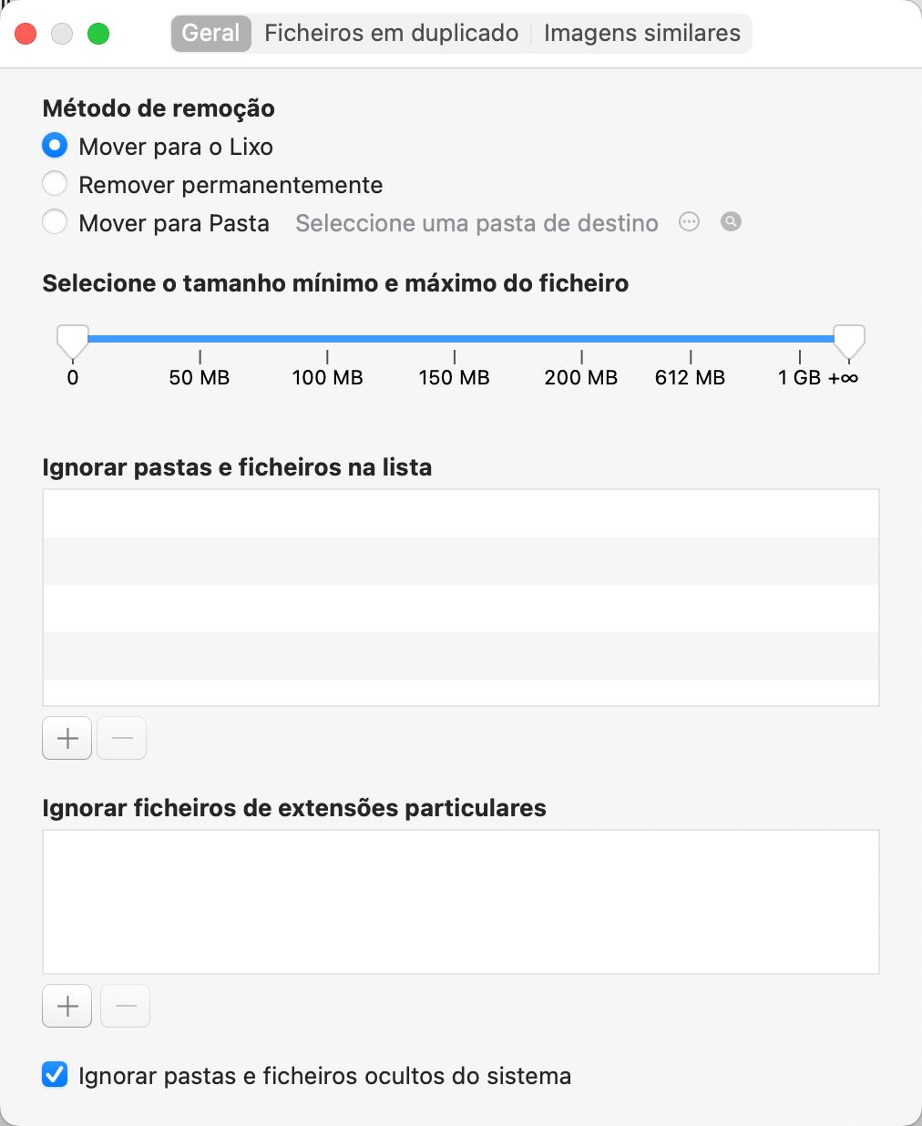 lista de ignorados