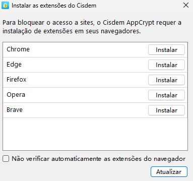 clique em Instalar ao lado do Chrome