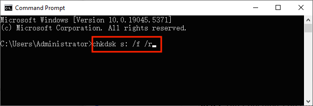 run chkdsk 02