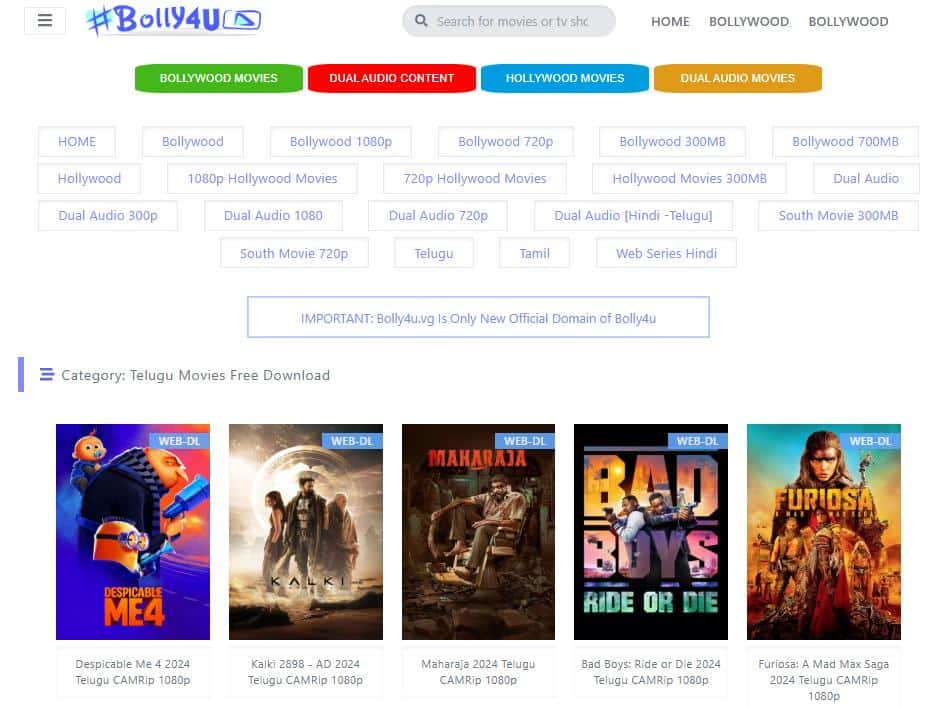 bolly4u site