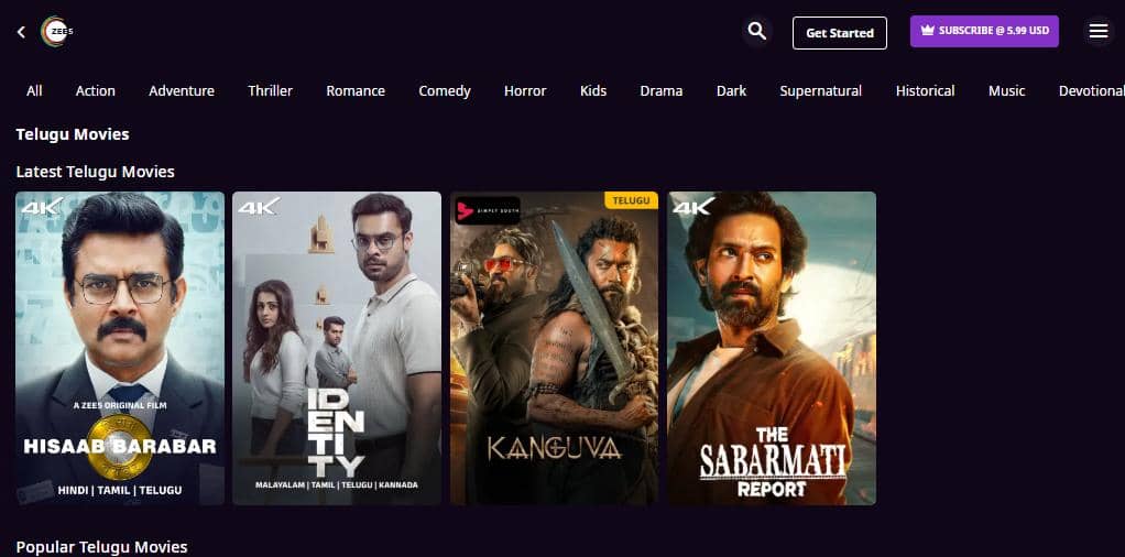 zee5 telugu 