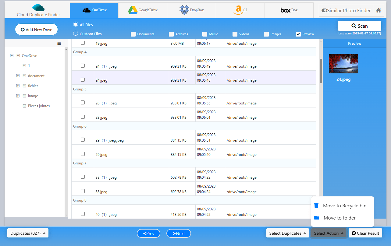 supprimer les doublons dans le cloud