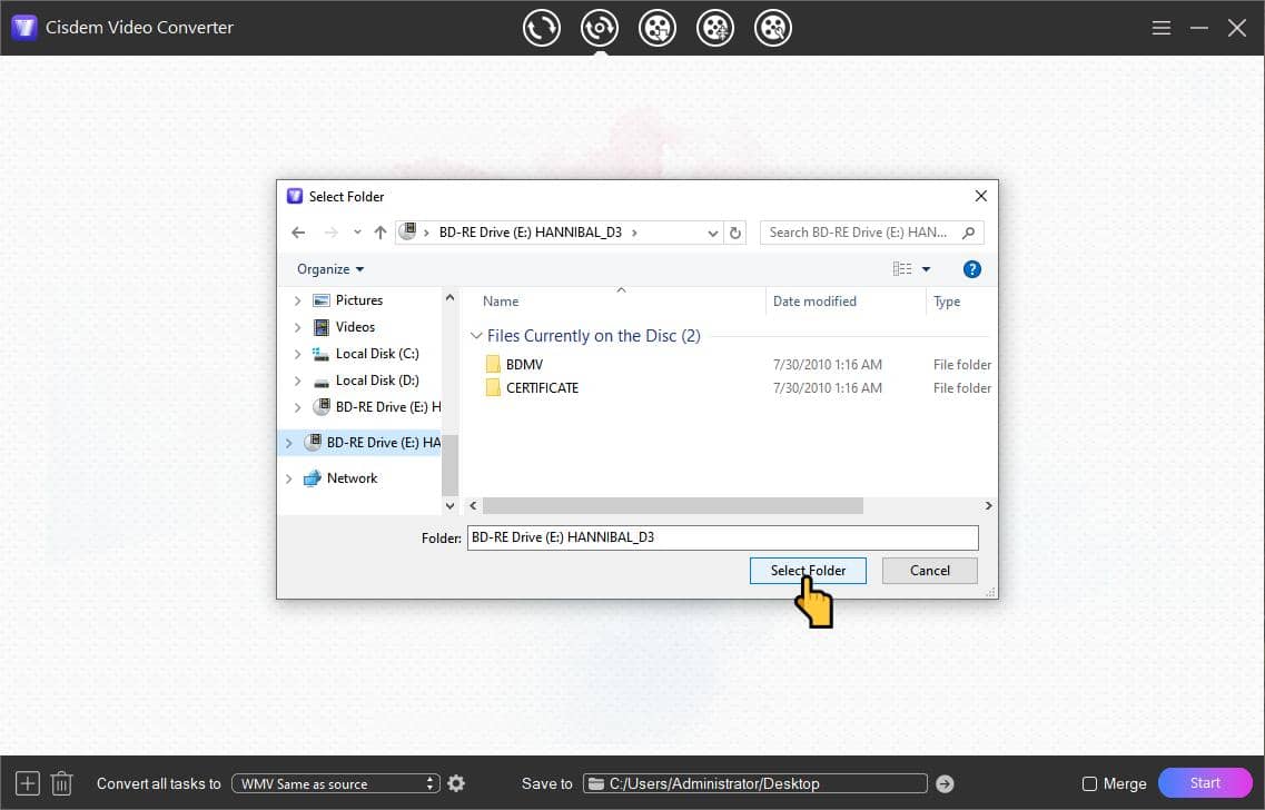 add bluray folder