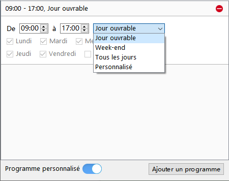 programme personnalisé