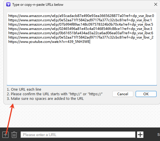 batch add video links