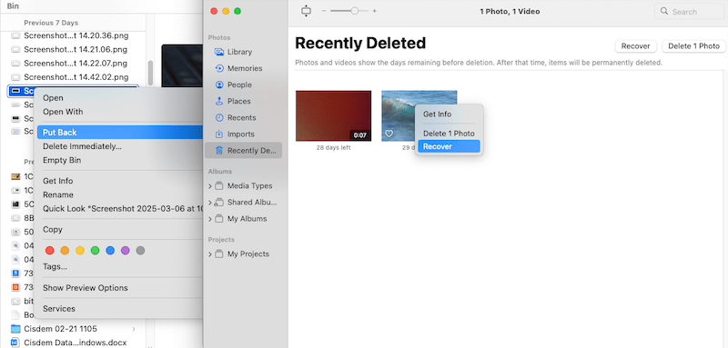 recover recently deleted photos 