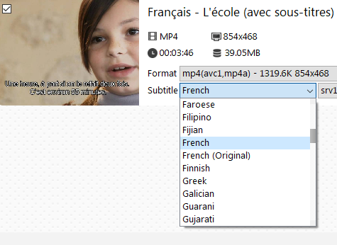 sélectionner les titres et les langues cisdem