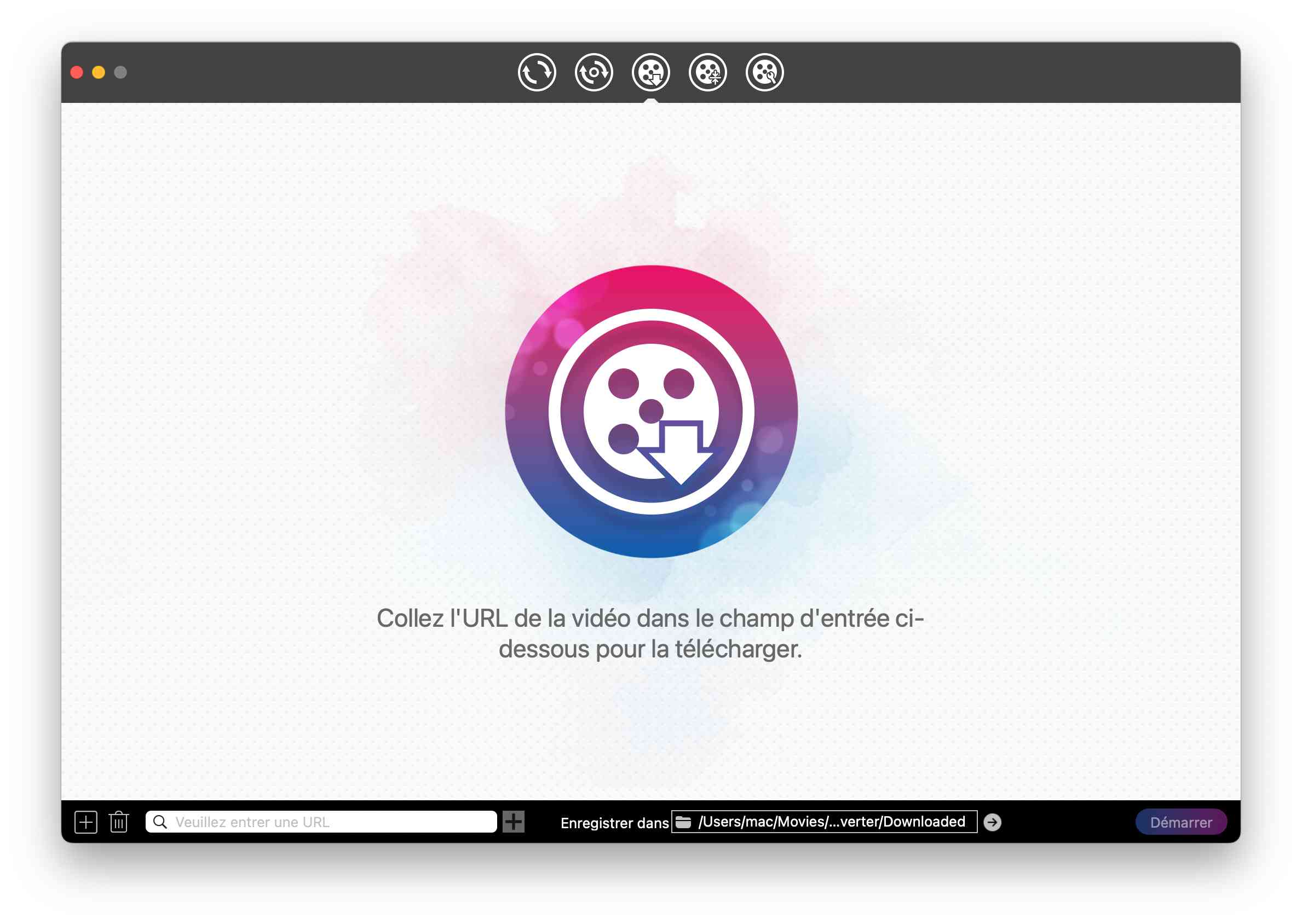coller l'url