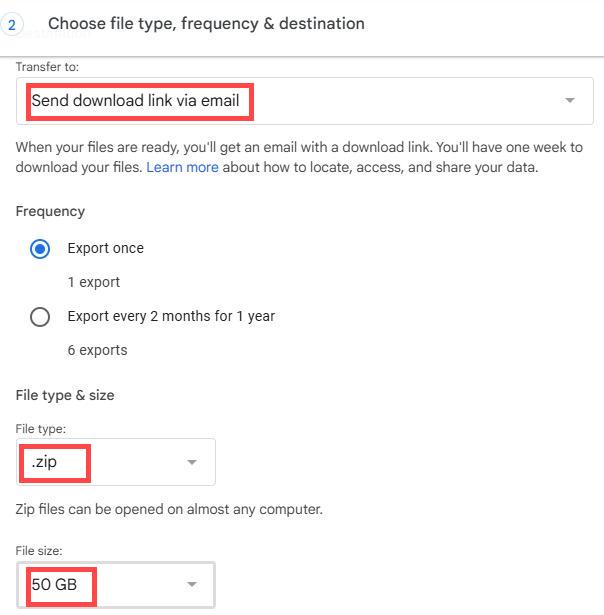 send download link via email