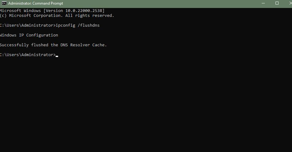 clear DNS caches